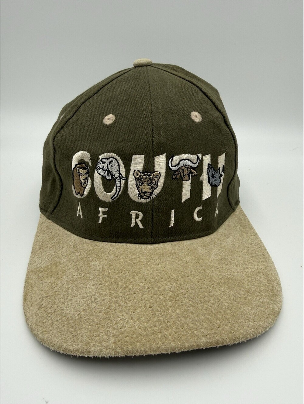 South Africa Embroidered Baseball Cap Hat Animals Textured Rim Adjustable New
